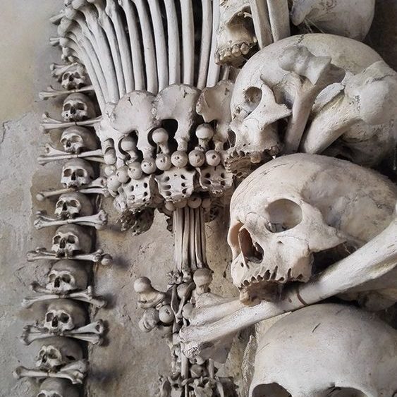 Bones at Kutna Hora Bone Chapel